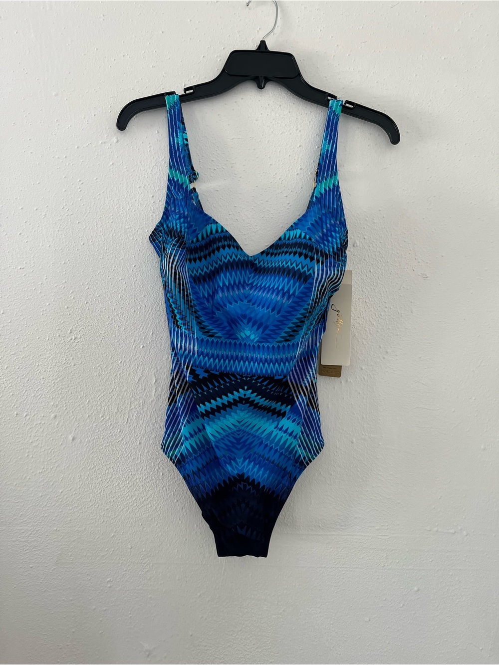 Gottex Blue Multitone Geo Swimwear Tag